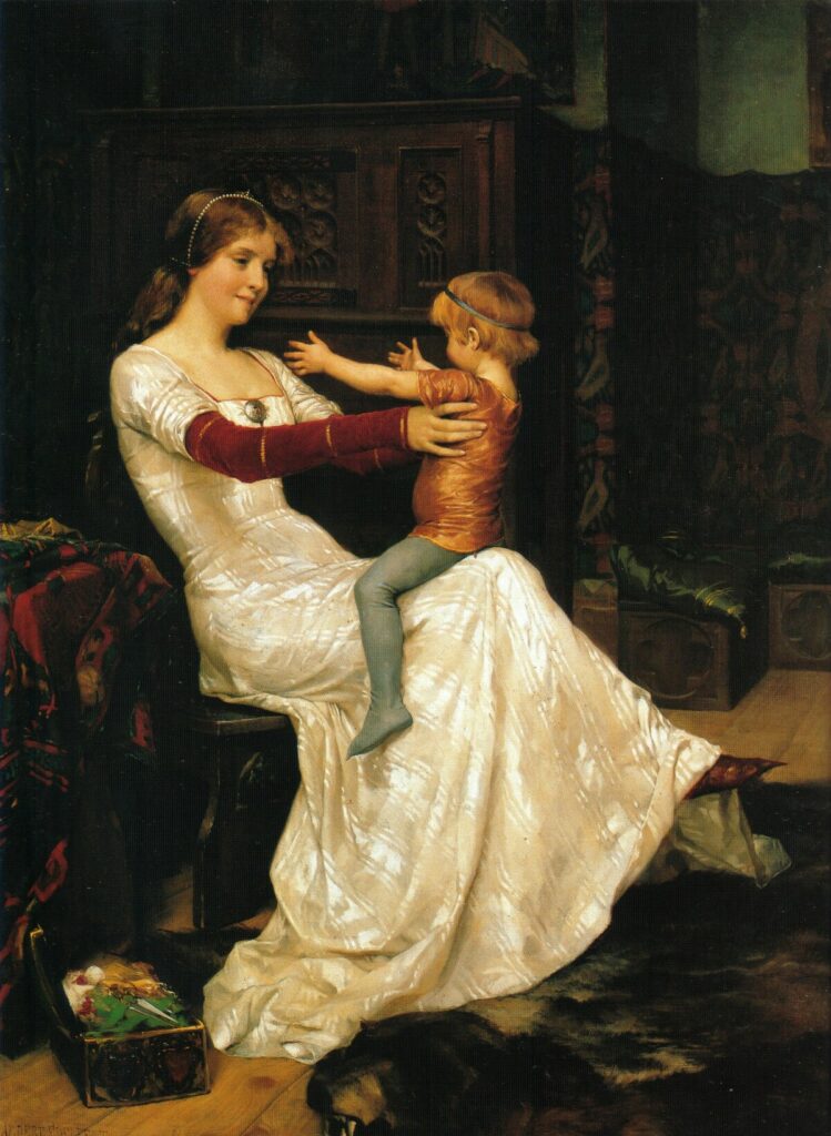 La Reine Blanche et le prince Håkan d'Albert Edelfelt (1877)