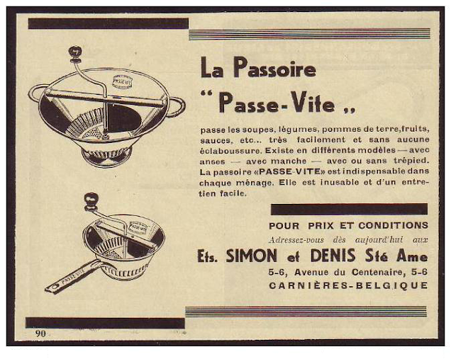 Histoires de moulins à légumes, histoires du                   Passe-Vite