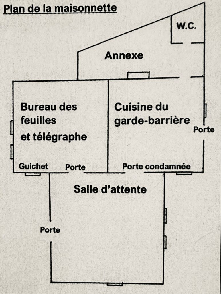 Croquis de la maisonnette d'après un plan de 1895 de l'Etat