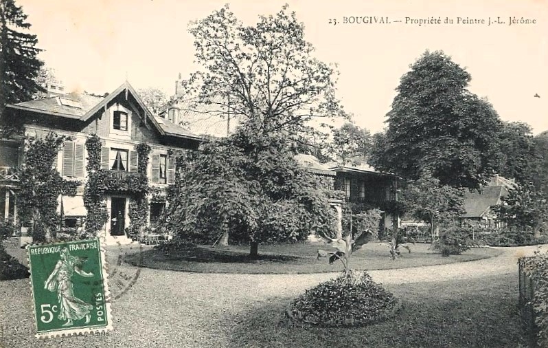 Bougival. La propriété du sculpteur et peintre JL Gérôme. Carte postale ancienne.