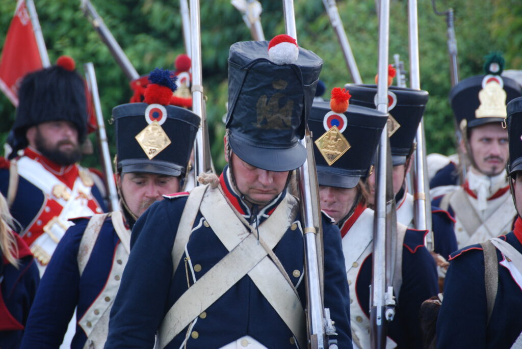 soldats napoléoniens - reconstitution Waterloo 2010