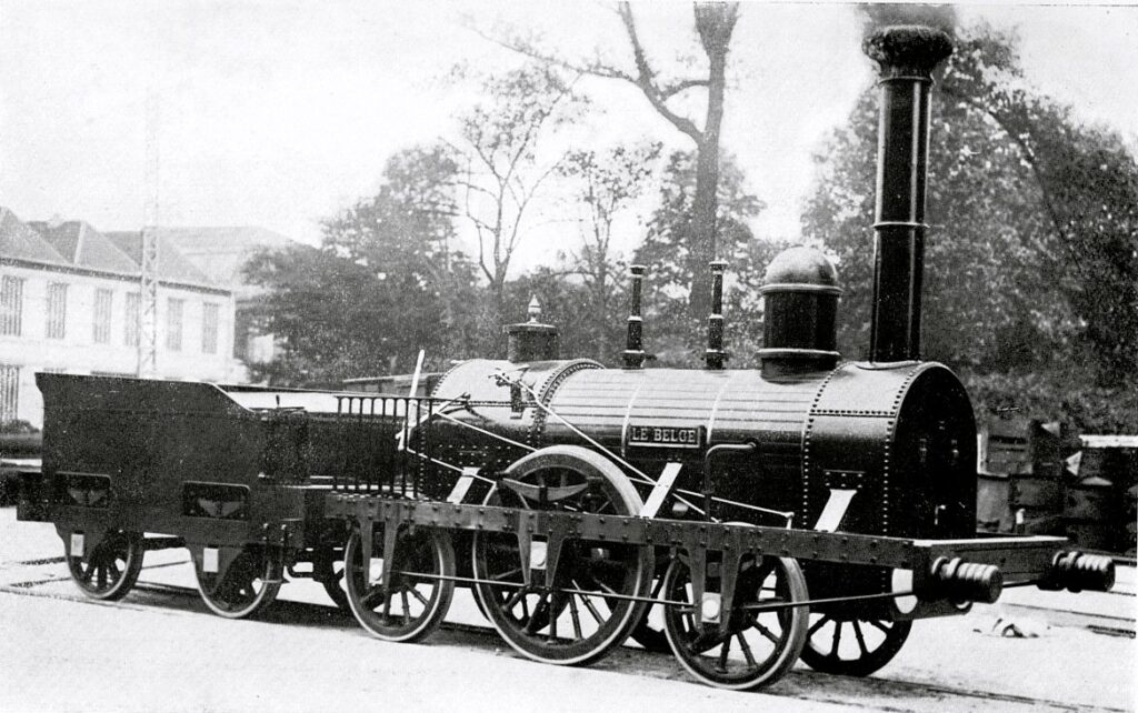 Le Belge. Premiere locomotive pour trains de voyageurs construite en Belgique