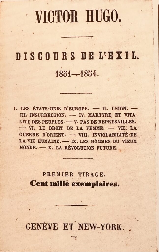 Recueil de textes de combats de Victor Hugo